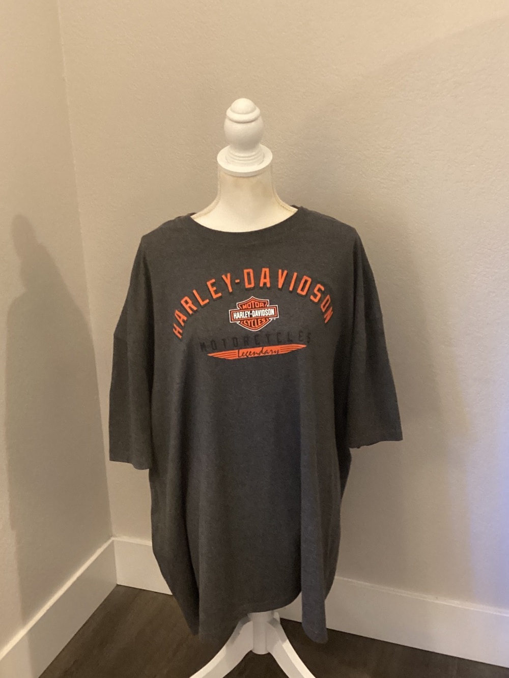 Harley-Davidson Dark Gray Tee with Orange Logo